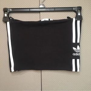 ADIDAS Black Tube Top Bra Stretch 3 Stripes Sporty Women’s Sz S